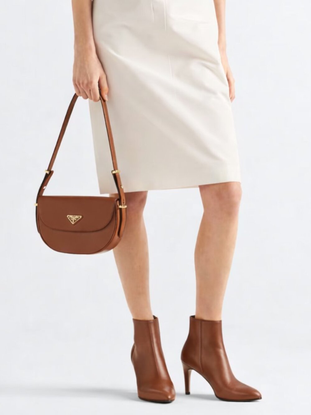 NEW, Prada Calfskin Stiletto Back Zip Booties - Picture 15 of 16